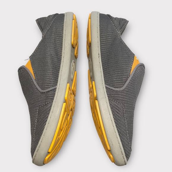 OLUKAI mens nohea mesh slip-on shoes gray & orange size 8 Dark Shadow - Picture 2 of 7